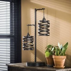 Hofstein SLUIS Tischleuchte Schwarz, 2-flammig -Günstiges Tischlampen Geschäft sluis tischleuchte h3310526 1