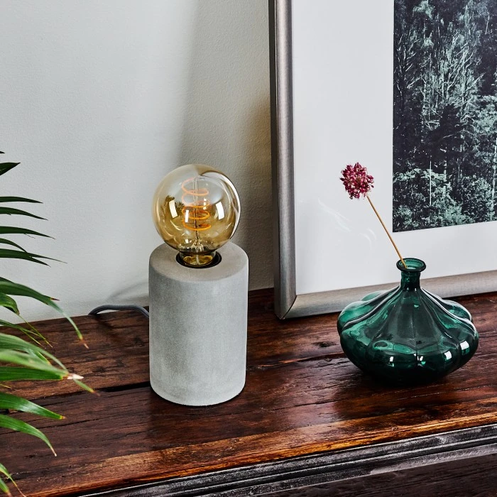 Hofstein Solano Tischleuchte Grau, 1-flammig 4 Hofstein Solano Tischleuchte Grau, 1-flammig – Bild 2