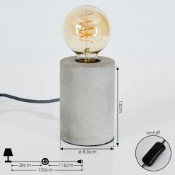 Hofstein Solano Tischleuchte Grau, 1-flammig 17 Hofstein Solano Tischleuchte Grau, 1-flammig -Günstiges Tischlampen Geschäft solano tischleuchte h3398104 3