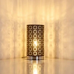 Hofstein Sonderborg Tischleuchte Chrom, Grau, 1-flammig -Günstiges Tischlampen Geschäft sonderborg tischleuchte h3349274 2