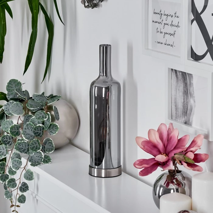 Hofstein Spragge Tischleuchte Nickel-Matt, 1-flammig 12 Hofstein Spragge Tischleuchte Nickel-Matt, 1-flammig – Bild 10