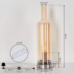 Hofstein Spragge Tischleuchte Nickel-Matt, 1-flammig -Günstiges Tischlampen Geschäft spragge tischleuchte h3565339 3