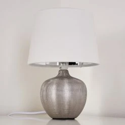 Hofstein Stampa Tischleuchte Silber, 1-flammig -Günstiges Tischlampen Geschäft stampa tischleuchte h3284681 do1 4