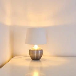 Hofstein Stampa Tischleuchte Silber, 1-flammig -Günstiges Tischlampen Geschäft stampa tischleuchte h3284681 do1 6