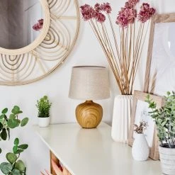 Hofstein Stampa Tischleuchte Braun, Holzoptik, 1-flammig 17 Hofstein Stampa Tischleuchte Braun, Holzoptik, 1-flammig -Günstiges Tischlampen Geschäft stampa tischleuchte h3595534 1