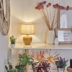 Hofstein Stampa Tischleuchte Braun, Holzoptik, 1-flammig 27 Hofstein Stampa Tischleuchte Braun, Holzoptik, 1-flammig -Günstiges Tischlampen Geschäft stampa tischleuchte h3595534 11