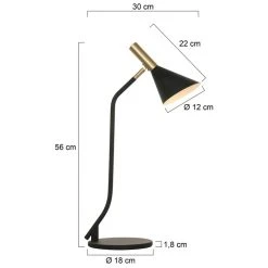 Steinhauer Anne's choice Tischleuchte LED Messing, Schwarz, 1-flammig -Günstiges Tischlampen Geschäft steinhauer anne s choice tischleuchte 2489zw 13