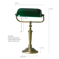 Steinhauer DE RIO Bankerlampe Bronze, 1-flammig -Günstiges Tischlampen Geschäft steinhauer de rio bankerlampe 6185br 1