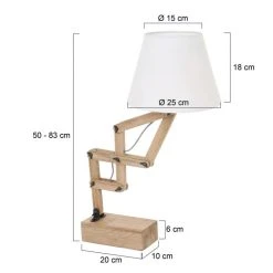 Steinhauer Dion Tischleuchte Holz hell, 1-flammig -Günstiges Tischlampen Geschäft steinhauer dion tischleuchte 2425be 4
