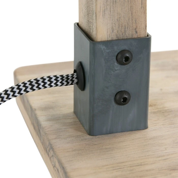 Steinhauer Gearwood Tischleuchte Grau, Holz hell, 1-flammig 11 Steinhauer Gearwood Tischleuchte Grau, Holz hell, 1-flammig – Bild 9