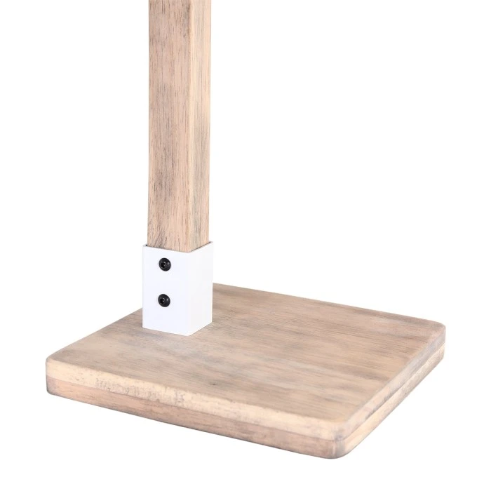 Steinhauer Gearwood Tischleuchte Weiß, Holz dunkel, 1-flammig 14 Steinhauer Gearwood Tischleuchte Weiß, Holz dunkel, 1-flammig – Bild 12