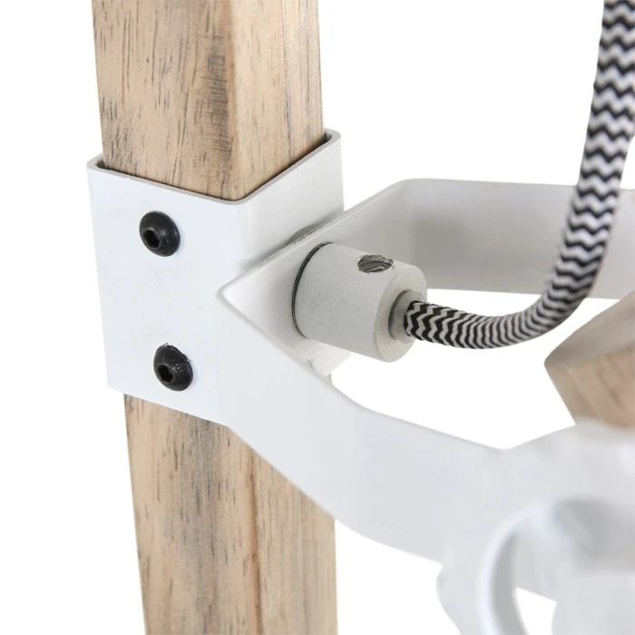 Steinhauer Gearwood Tischleuchte Weiß, Holz dunkel, 1-flammig 6 Steinhauer Gearwood Tischleuchte Weiß, Holz dunkel, 1-flammig – Bild 4