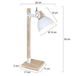 Steinhauer Gearwood Tischleuchte Weiß, Holz dunkel, 1-flammig 24 Steinhauer Gearwood Tischleuchte Weiß, Holz dunkel, 1-flammig -Günstiges Tischlampen Geschäft steinhauer gearwood tischleuchte 2665w 6
