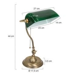 Steinhauer Mexlite Bankerlampe Bronze, 1-flammig -Günstiges Tischlampen Geschäft steinhauer mexlite bankerlampe 7733br 6