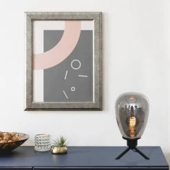 Steinhauer Reflexion Tischleuchte Schwarz, Grau, 1-flammig