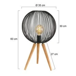 Steinhauer Spoetnik Tischleuchte Schwarz, Holz dunkel, 1-flammig 21 Steinhauer Spoetnik Tischleuchte Schwarz, Holz dunkel, 1-flammig -Günstiges Tischlampen Geschäft steinhauer spoetnik tischleuchte 2708zw 8