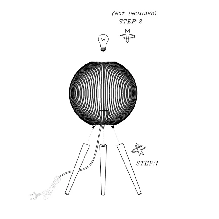 Steinhauer Spoetnik Tischleuchte Schwarz, Holz dunkel, 1-flammig 12 Steinhauer Spoetnik Tischleuchte Schwarz, Holz dunkel, 1-flammig – Bild 10