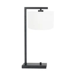 Steinhauer Stang Tischleuchte Schwarz, 1-flammig