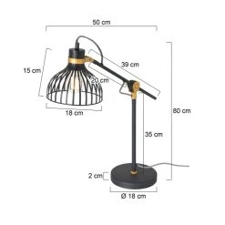 Steinhauer Tischleuchte Schwarz, Gold, 1-flammig -Günstiges Tischlampen Geschäft steinhauer tischleuchte 3090zw 4
