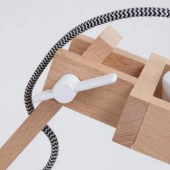 Steinhauer Woody Tischleuchte Wei&szlig;, Holz hell, 1-flammig -Günstiges Tischlampen Geschäft steinhauer woody tischleuchte 7866be 5