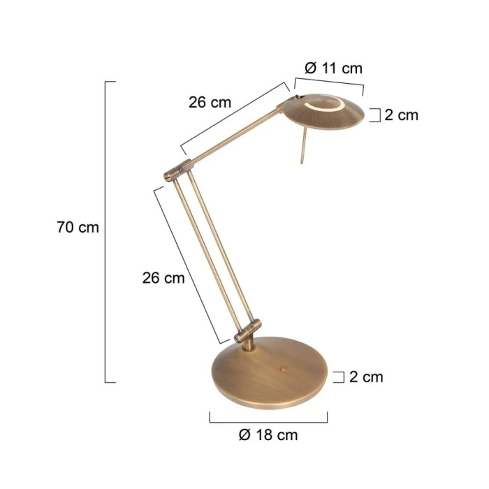 Steinhauer Zodiac Tischleuchte LED Bronze, 4-flammig 11 Steinhauer Zodiac Tischleuchte LED Bronze, 4-flammig – Bild 9