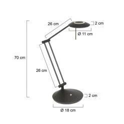 Steinhauer Zodiac Tischleuchte LED Schwarz, 3-flammig -Günstiges Tischlampen Geschäft steinhauer zodiac tischleuchte 2109zw 8