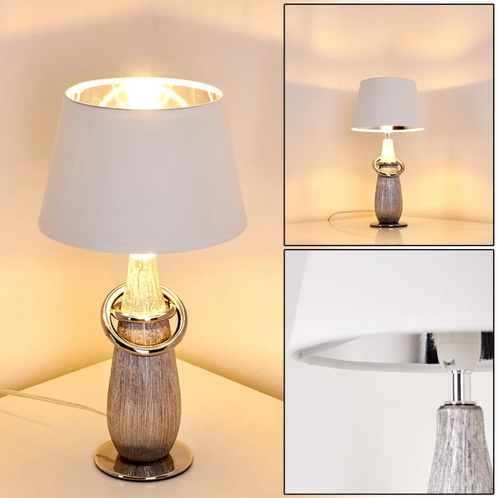 Hofstein Stilli Tischleuchte Silber, 1-flammig 3 Hofstein Stilli Tischleuchte Silber, 1-flammig