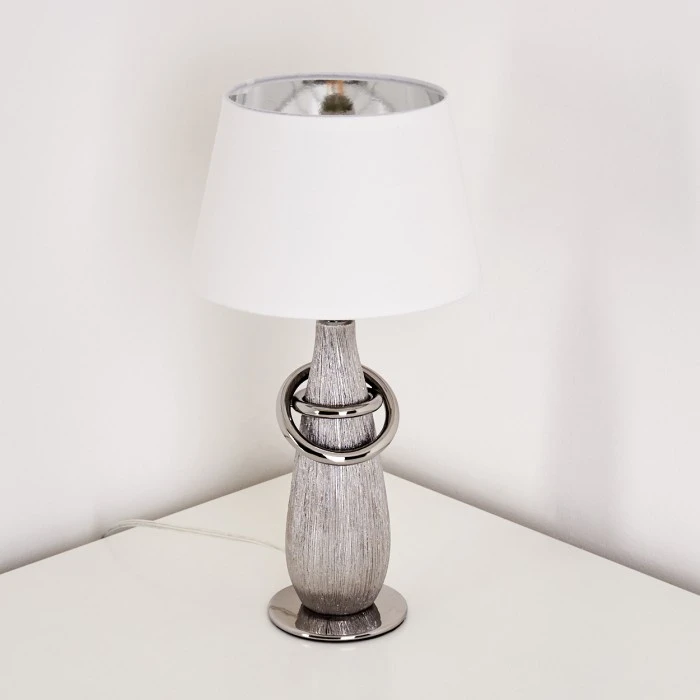 Hofstein Stilli Tischleuchte Silber, 1-flammig 8 Hofstein Stilli Tischleuchte Silber, 1-flammig – Bild 6