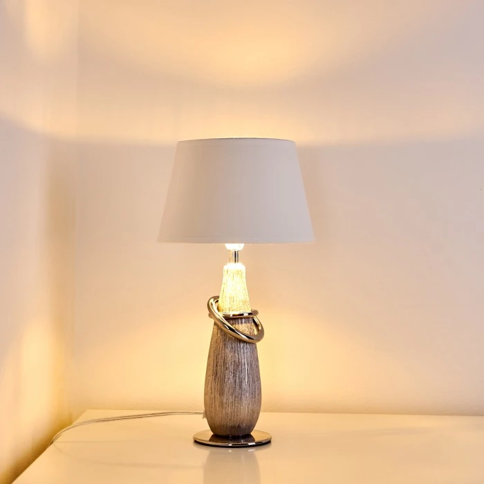 Hofstein Stilli Tischleuchte Silber, 1-flammig 9 Hofstein Stilli Tischleuchte Silber, 1-flammig – Bild 7