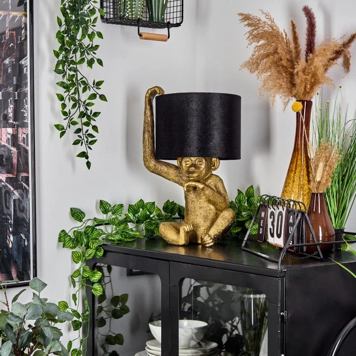 Hofstein Suardi Tischleuchte Gold, 1-flammig 4 Hofstein Suardi Tischleuchte Gold, 1-flammig – Bild 2