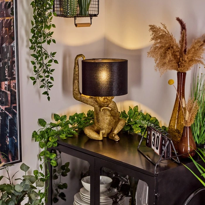 Hofstein Suardi Tischleuchte Gold, 1-flammig 9 Hofstein Suardi Tischleuchte Gold, 1-flammig – Bild 7