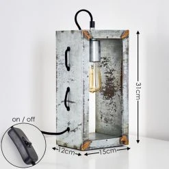 Hofstein Süderhaff Tischleuchte Grau, 1-flammig -Günstiges Tischlampen Geschäft suederhaff tischleuchte h3290187 do1 1