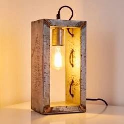 Hofstein Süderhaff Tischleuchte Grau, 1-flammig -Günstiges Tischlampen Geschäft suederhaff tischleuchte h3290187 do1 2