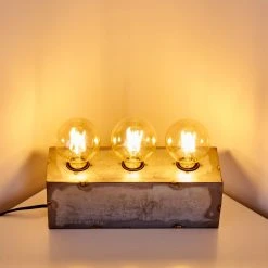 Hofstein Süderhaff Tischleuchte Grau, 3-flammig -Günstiges Tischlampen Geschäft suederhaff tischleuchte h3361801 2