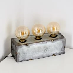 Hofstein Süderhaff Tischleuchte Grau, 3-flammig -Günstiges Tischlampen Geschäft suederhaff tischleuchte h3361801 3