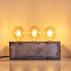 Hofstein Süderhaff Tischleuchte Grau, 3-flammig -Günstiges Tischlampen Geschäft suederhaff tischleuchte h3361801 4