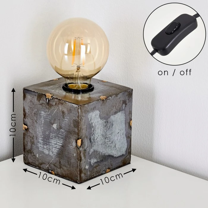 Hofstein Süderhaff Tischleuchte Grau, 1-flammig 4 Hofstein Süderhaff Tischleuchte Grau, 1-flammig – Bild 2