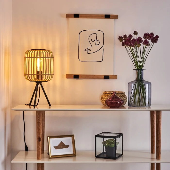 Hofstein Sukhothai Tischleuchte Schwarz, 1-flammig 17 Hofstein Sukhothai Tischleuchte Schwarz, 1-flammig – Bild 15