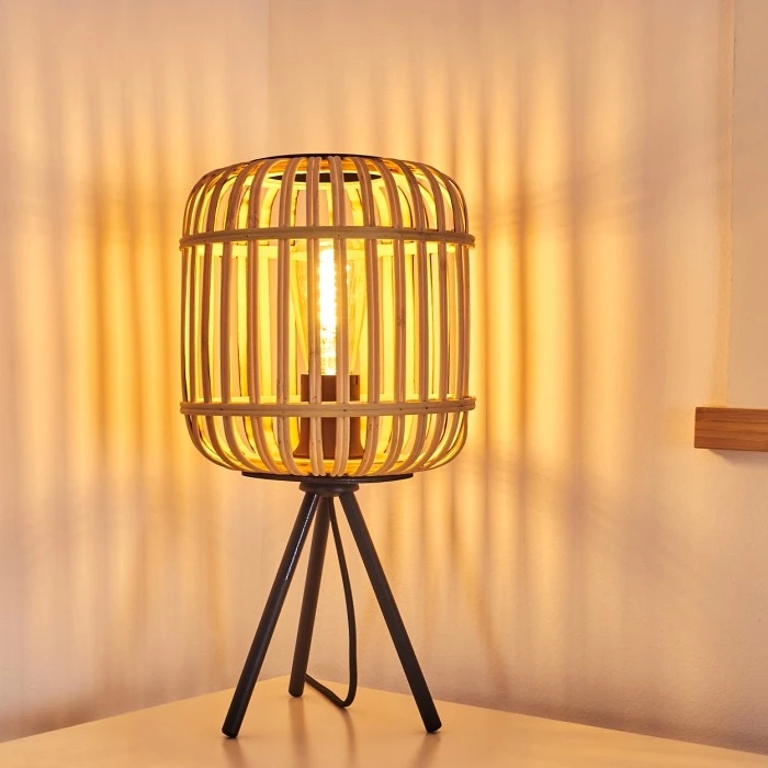 Hofstein Sukhothai Tischleuchte Schwarz, 1-flammig 5 Hofstein Sukhothai Tischleuchte Schwarz, 1-flammig – Bild 3