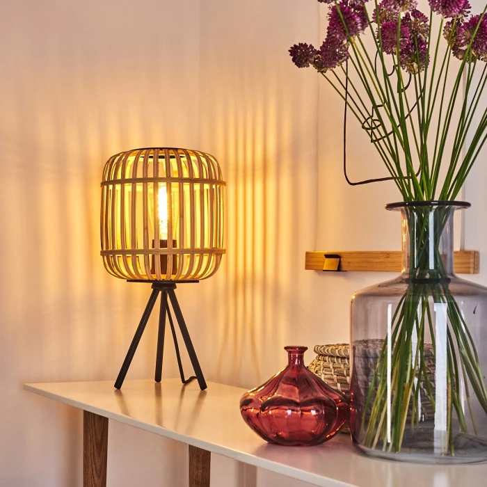 Hofstein Sukhothai Tischleuchte Schwarz, 1-flammig 10 Hofstein Sukhothai Tischleuchte Schwarz, 1-flammig – Bild 8