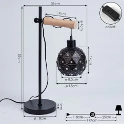 Hofstein Sunasau Tischleuchte Schwarz, Naturfarben, 1-flammig 17 Hofstein Sunasau Tischleuchte Schwarz, Naturfarben, 1-flammig -Günstiges Tischlampen Geschäft sunasau tischleuchte h3454947 3