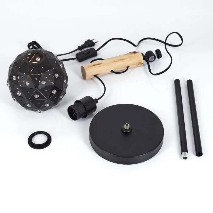 Hofstein Sunasau Tischleuchte Schwarz, Naturfarben, 1-flammig 7 Hofstein Sunasau Tischleuchte Schwarz, Naturfarben, 1-flammig – Bild 5