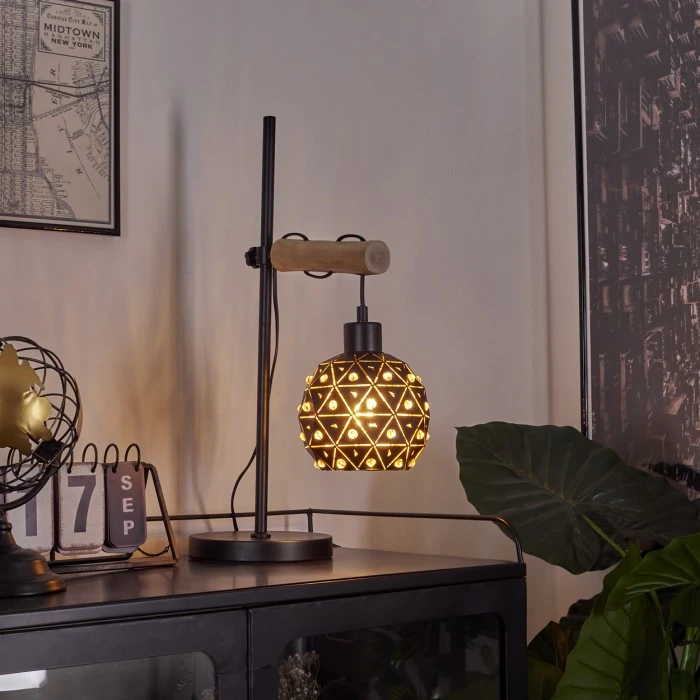 Hofstein Sunasau Tischleuchte Schwarz, Naturfarben, 1-flammig 11 Hofstein Sunasau Tischleuchte Schwarz, Naturfarben, 1-flammig – Bild 9