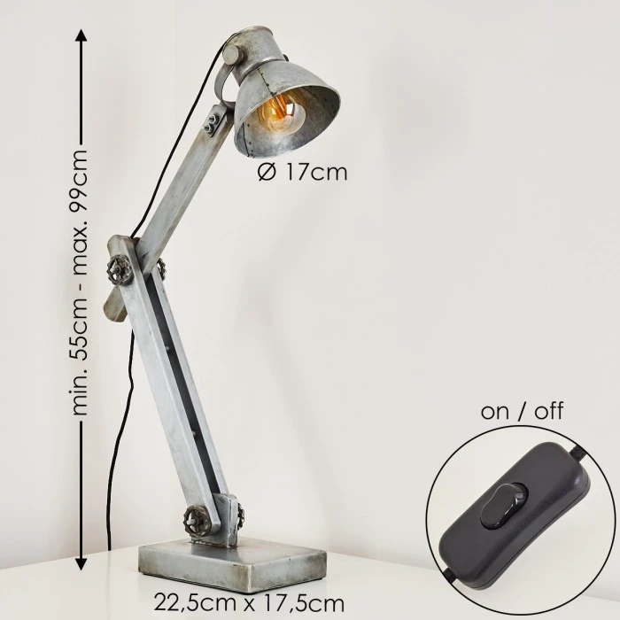 Hofstein Svanfolk Tischleuchte Grau, Rostfarben, 1-flammig 4 Hofstein Svanfolk Tischleuchte Grau, Rostfarben, 1-flammig – Bild 2