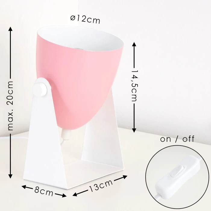 Hofstein Takeda Tischleuchte Weiß, 1-flammig 4 Hofstein Takeda Tischleuchte Weiß, 1-flammig – Bild 2