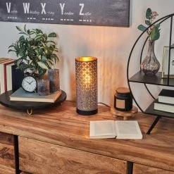 Hofstein Tallaboa Tischleuchte Schwarz, 1-flammig