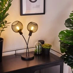 Hofstein Tambo Tischleuchte Schwarz, 2-flammig -Günstiges Tischlampen Geschäft tambo tischleuchte h3397879 6