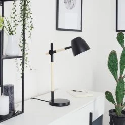 Hofstein Tanabita Tischleuchte Schwarz, Naturfarben, 1-flammig -Günstiges Tischlampen Geschäft tanabita tischleuchte h3575307 9