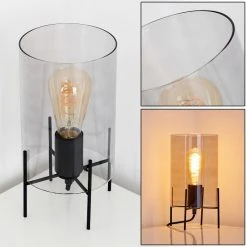 Hofstein Tanuki Tischleuchte Schwarz, 1-flammig