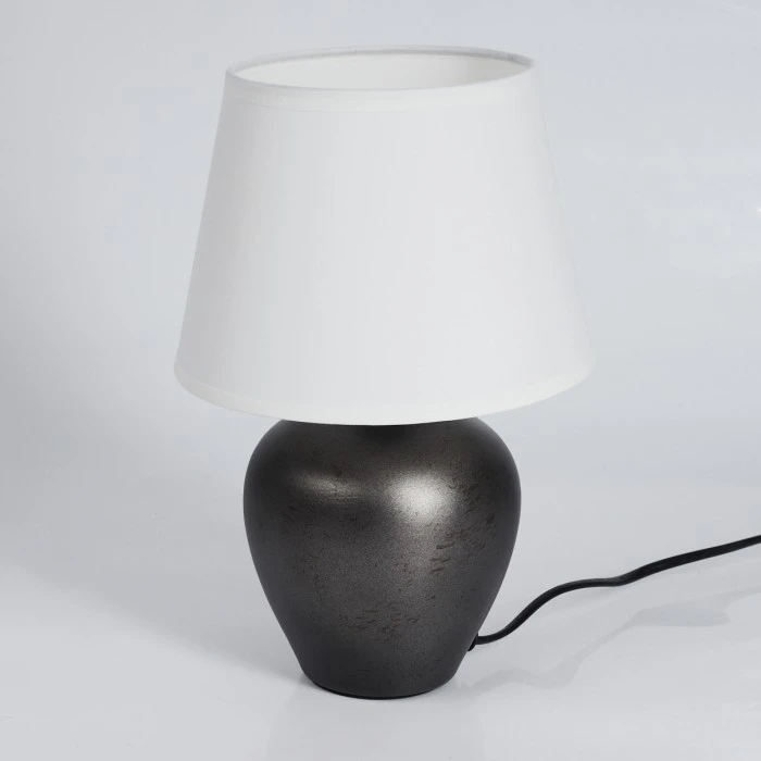 Hofstein Tapona Tischleuchte Nickel-Matt, Dunkelbraun, 1-flammig 10 Hofstein Tapona Tischleuchte Nickel-Matt, Dunkelbraun, 1-flammig – Bild 8